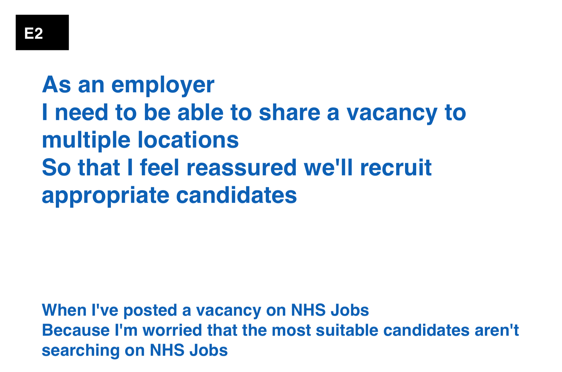 NHS Jobs user need