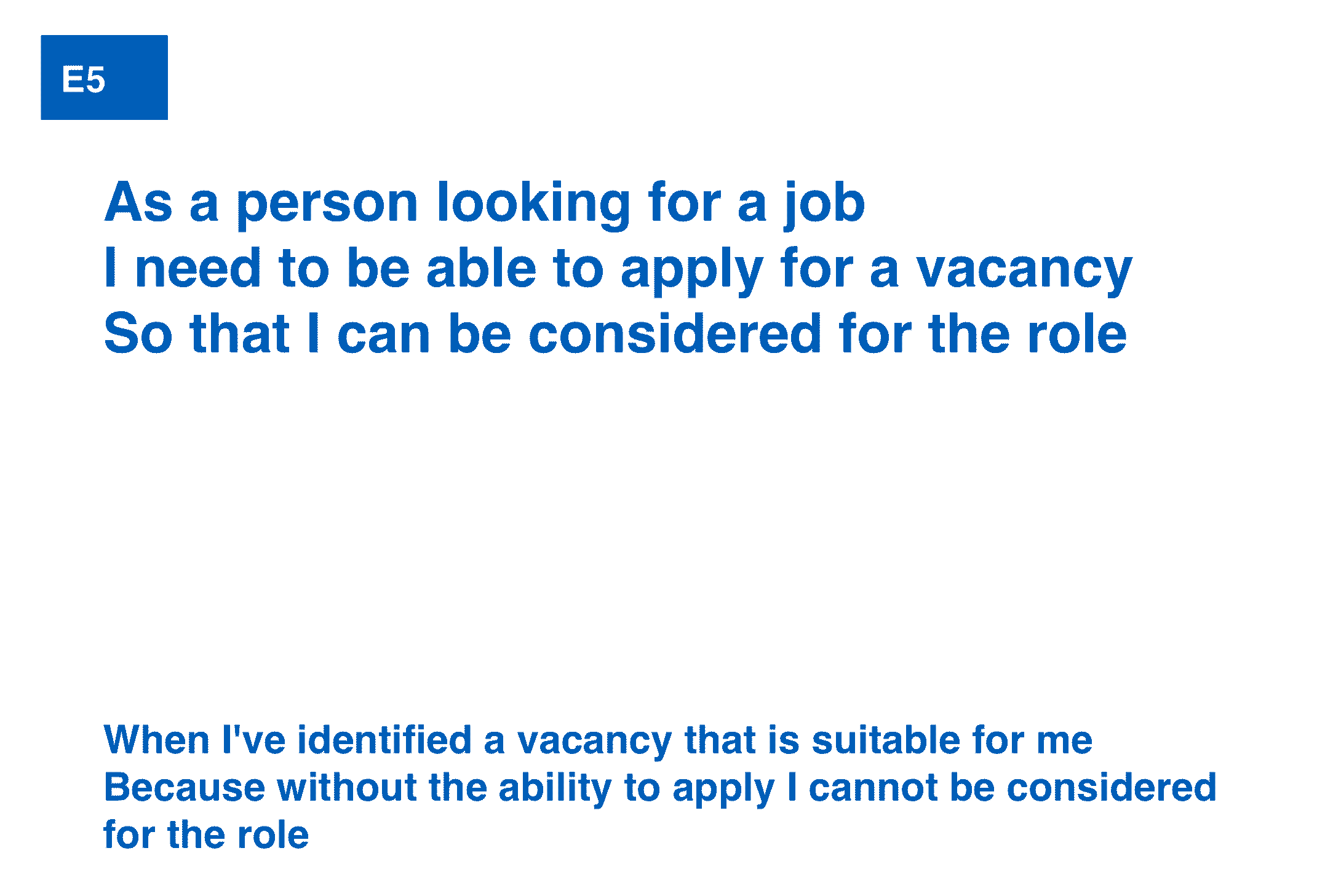 NHS Jobs user need